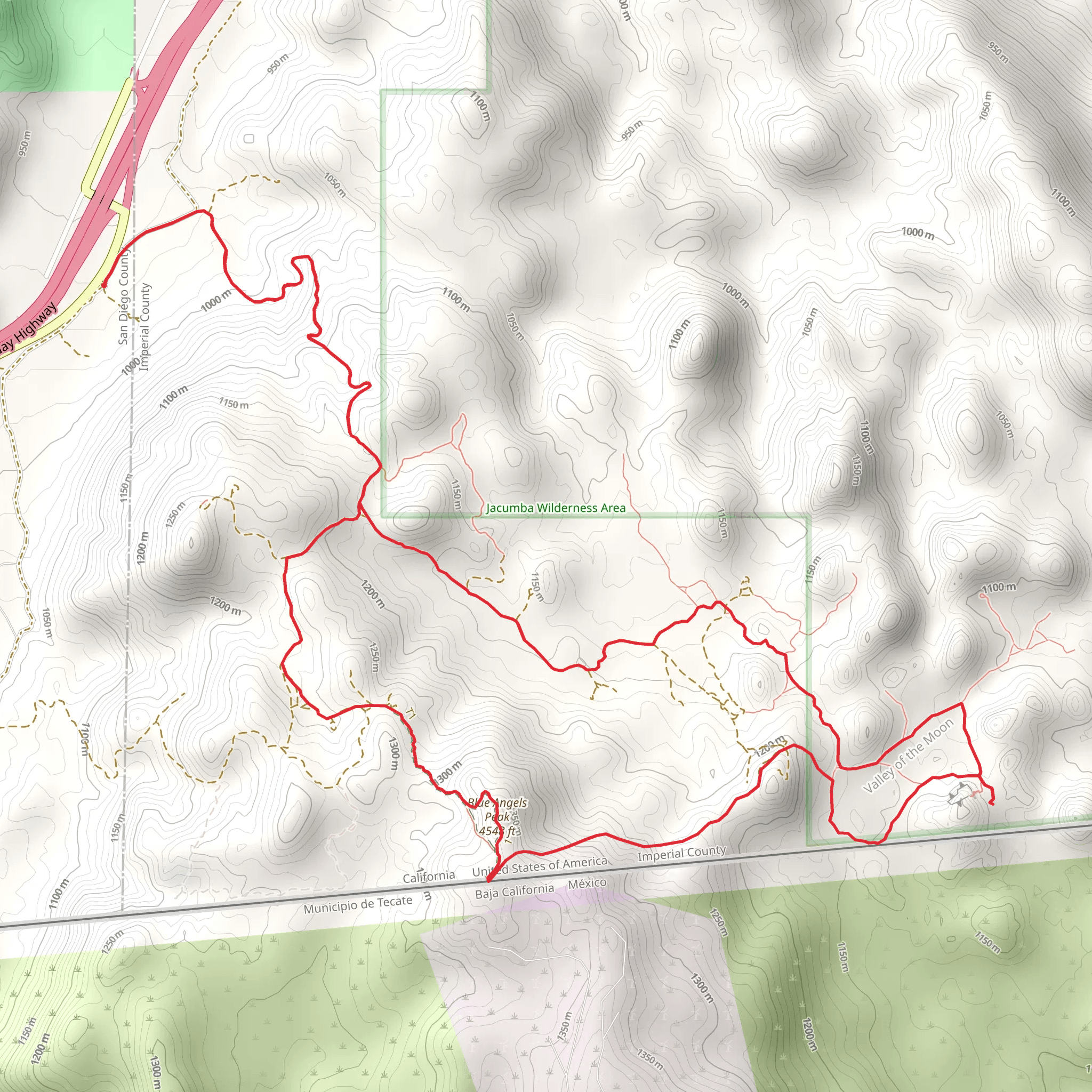 Blue Angels Peak Loop mobile static map
