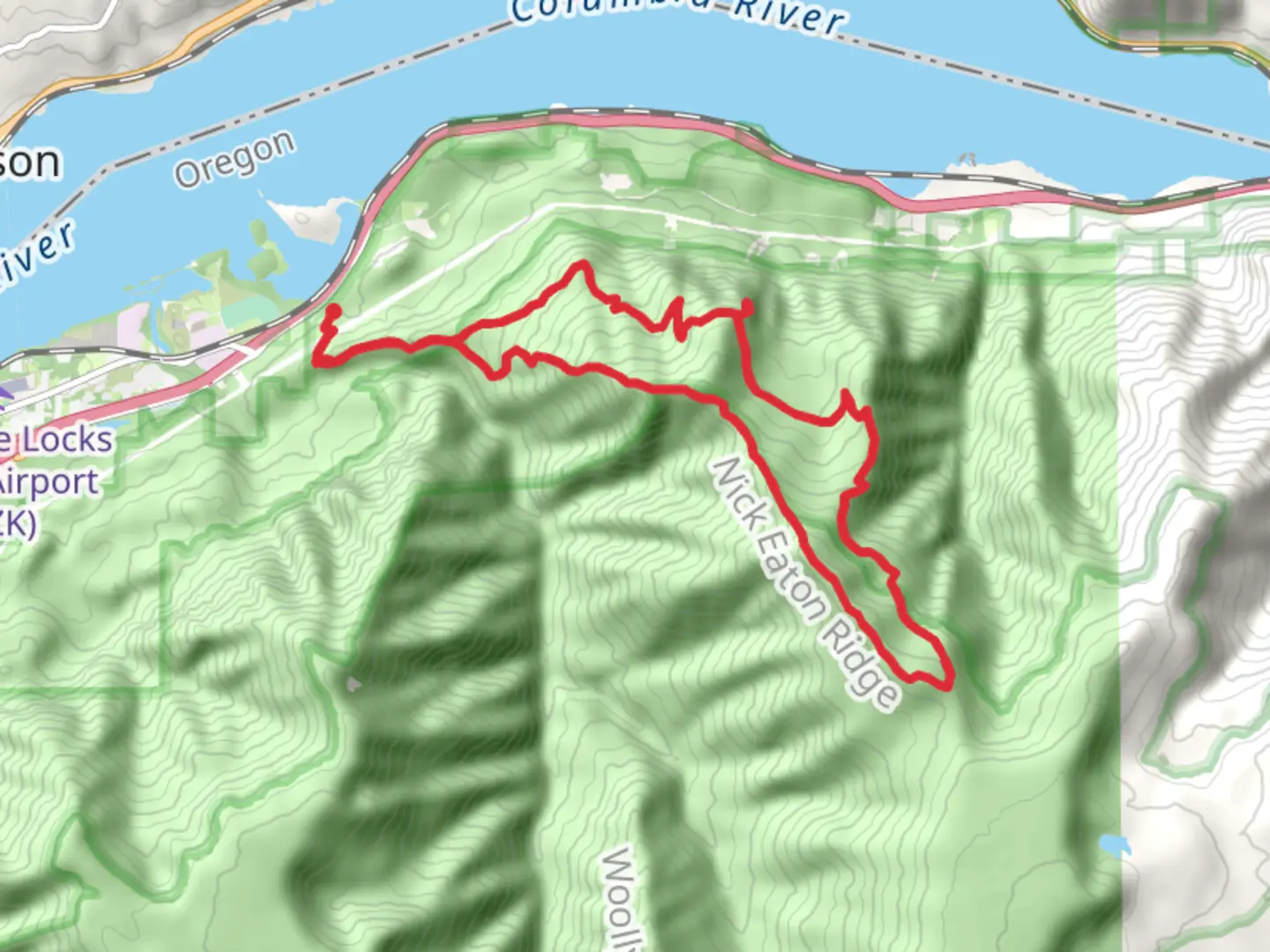 An image depicting the trail Herman Creek, Nick Eaton and Gorton Creek Loop Trail and its surrounding area.