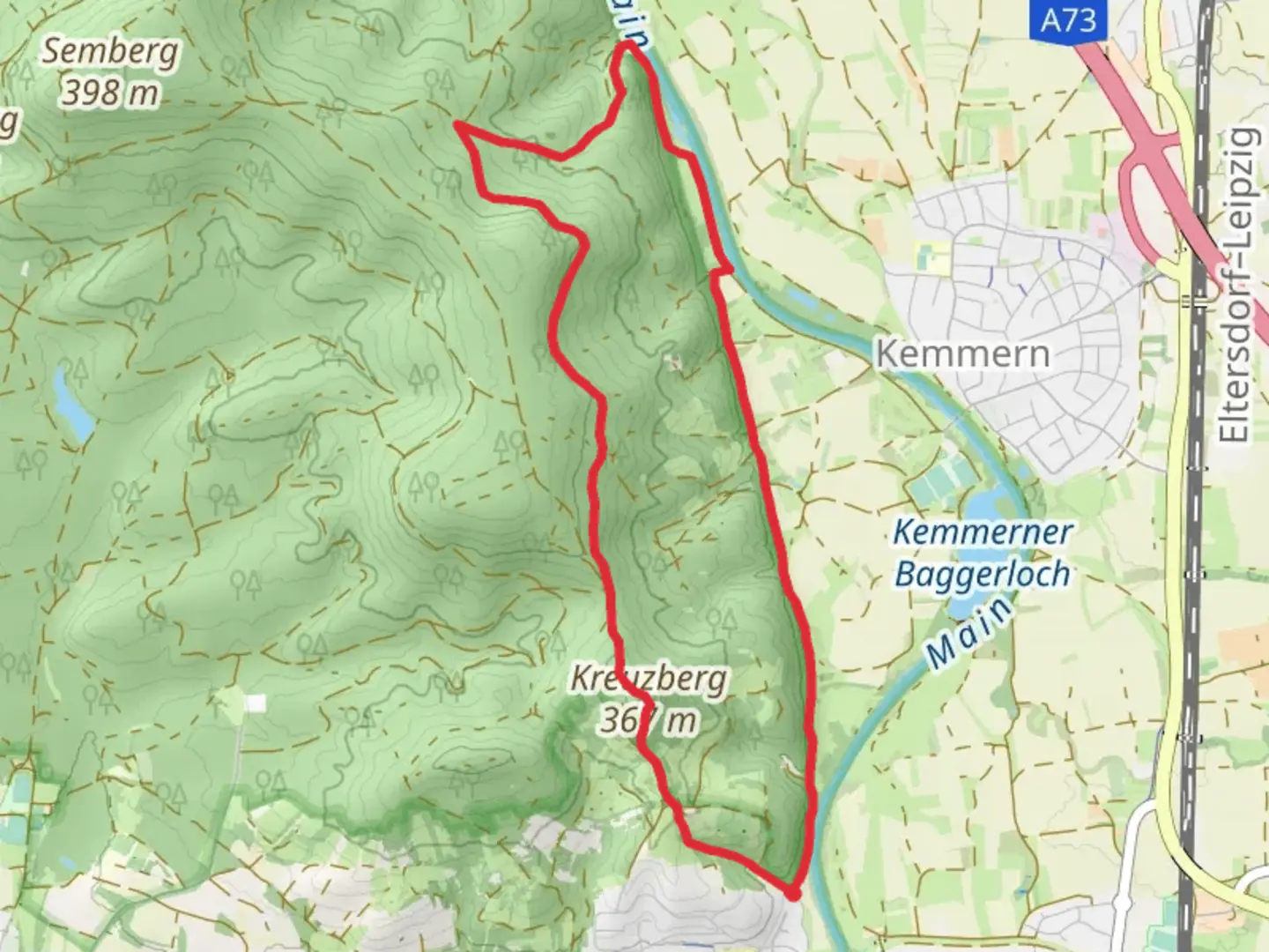 An image depicting the trail Maus Wanderweg and Fluesse Wanderweg and its surrounding area.