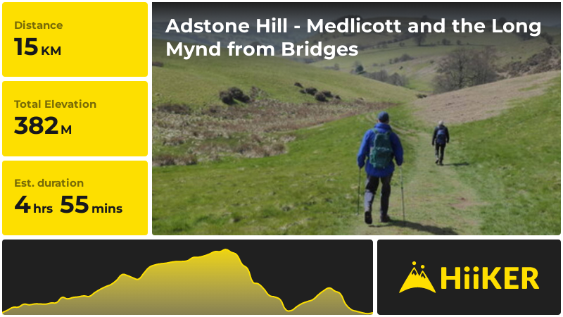 Adstone Hill - Medlicott and the Long Mynd from Bridges | Shropshire