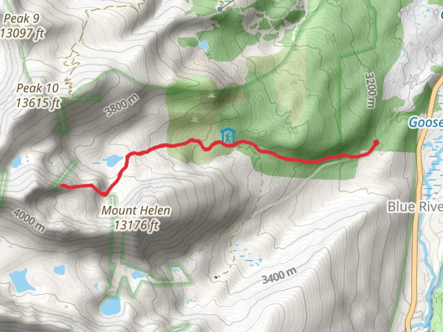 An image depicting the trail Lower Crystal Creek and Lake and its surrounding area.