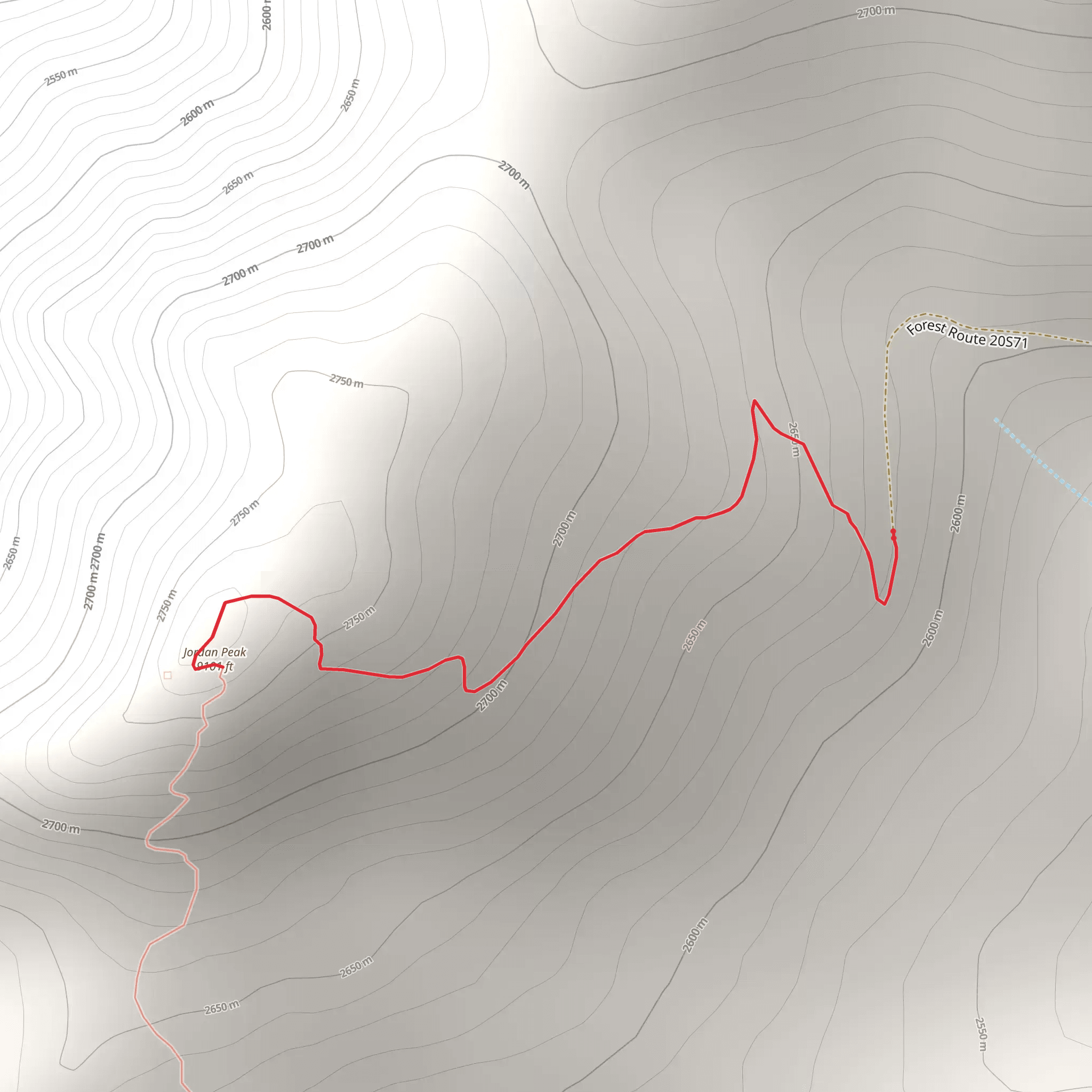 Jordan Peak mobile static map