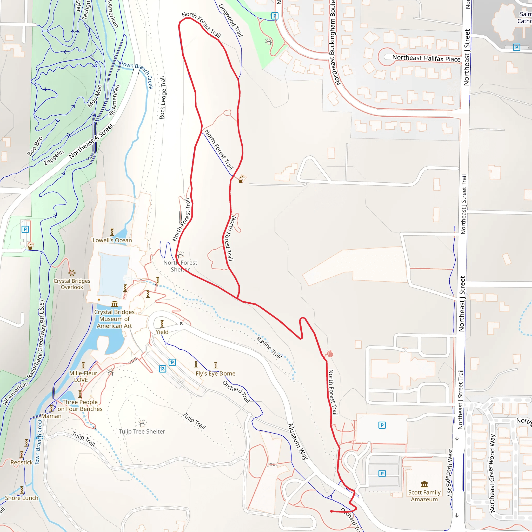 North Forest Trail mobile static map
