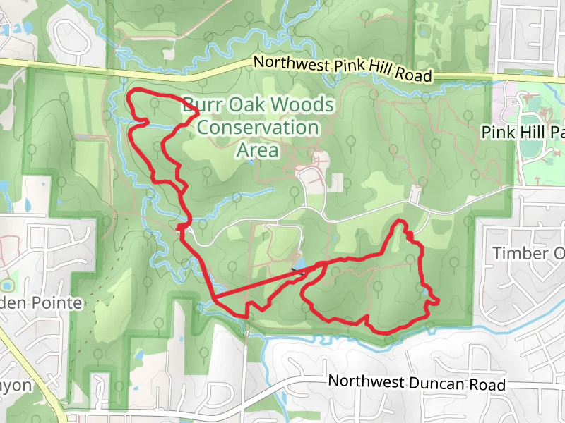 Wildlife Habitat, Bethany Falls and Hickory Grove Loop Trail