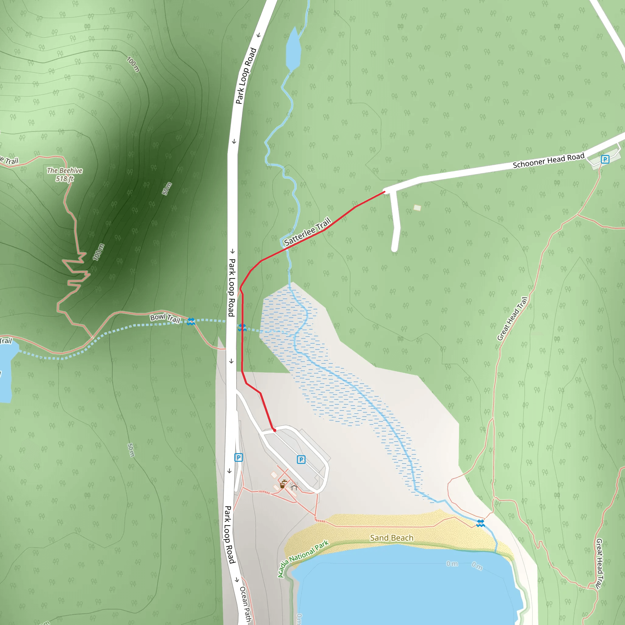 Satterlee Trail mobile static map