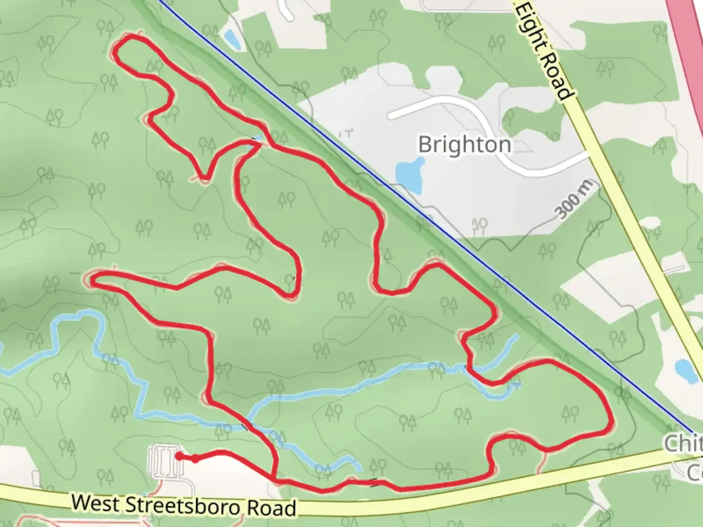 An image depicting the trail Boston Run Trail and its surrounding area.
