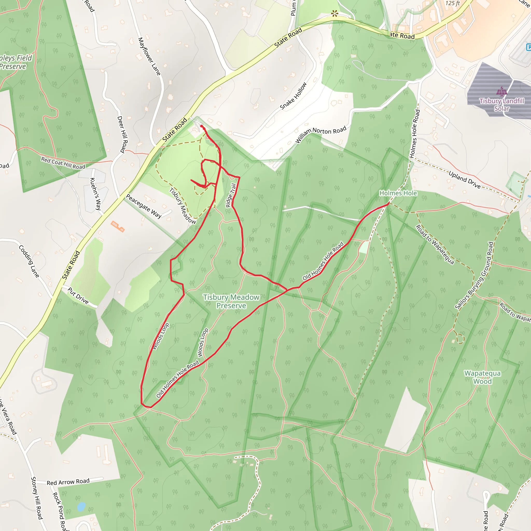 Holmes Hole Road Loop mobile static map