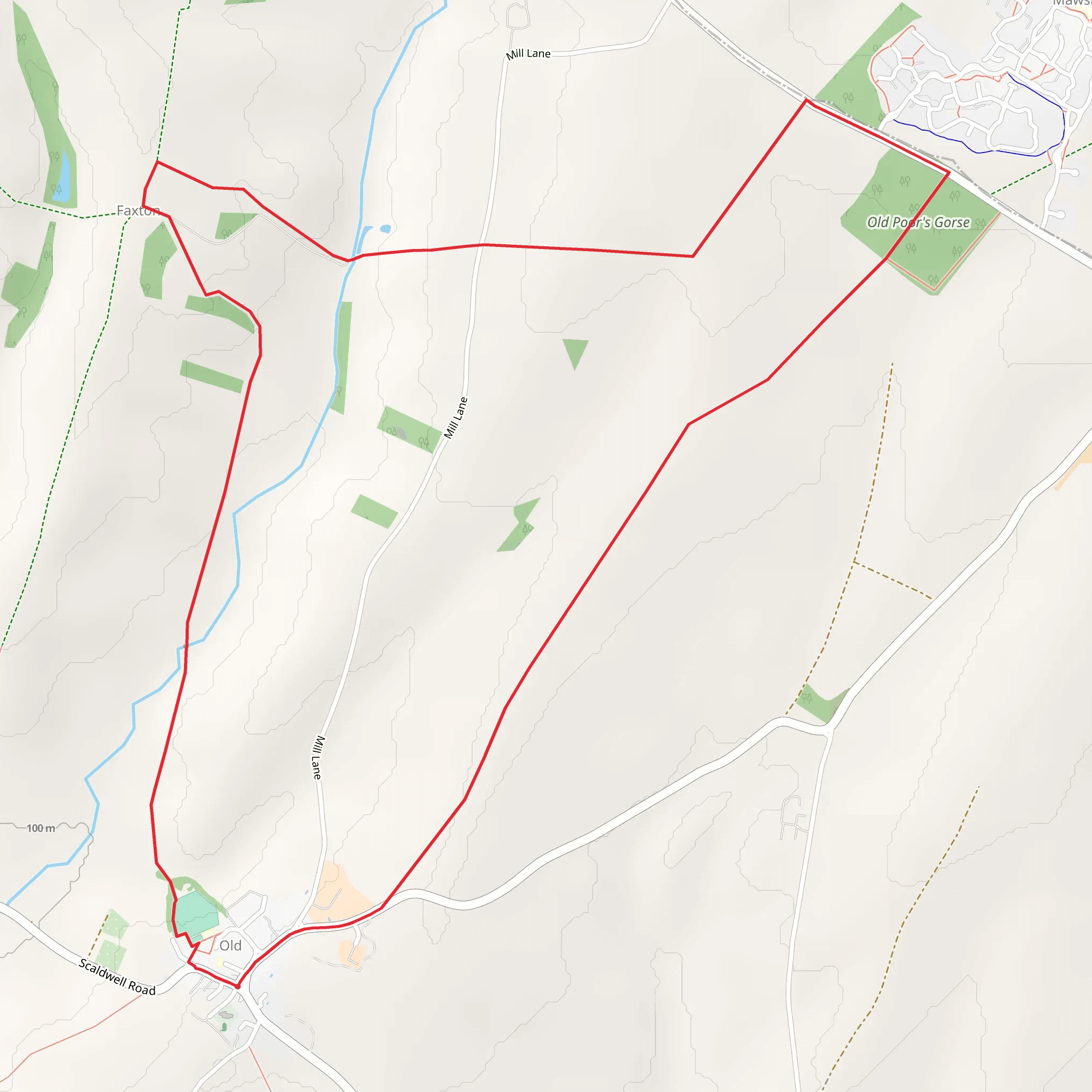 Old and Faxton Loop mobile static map