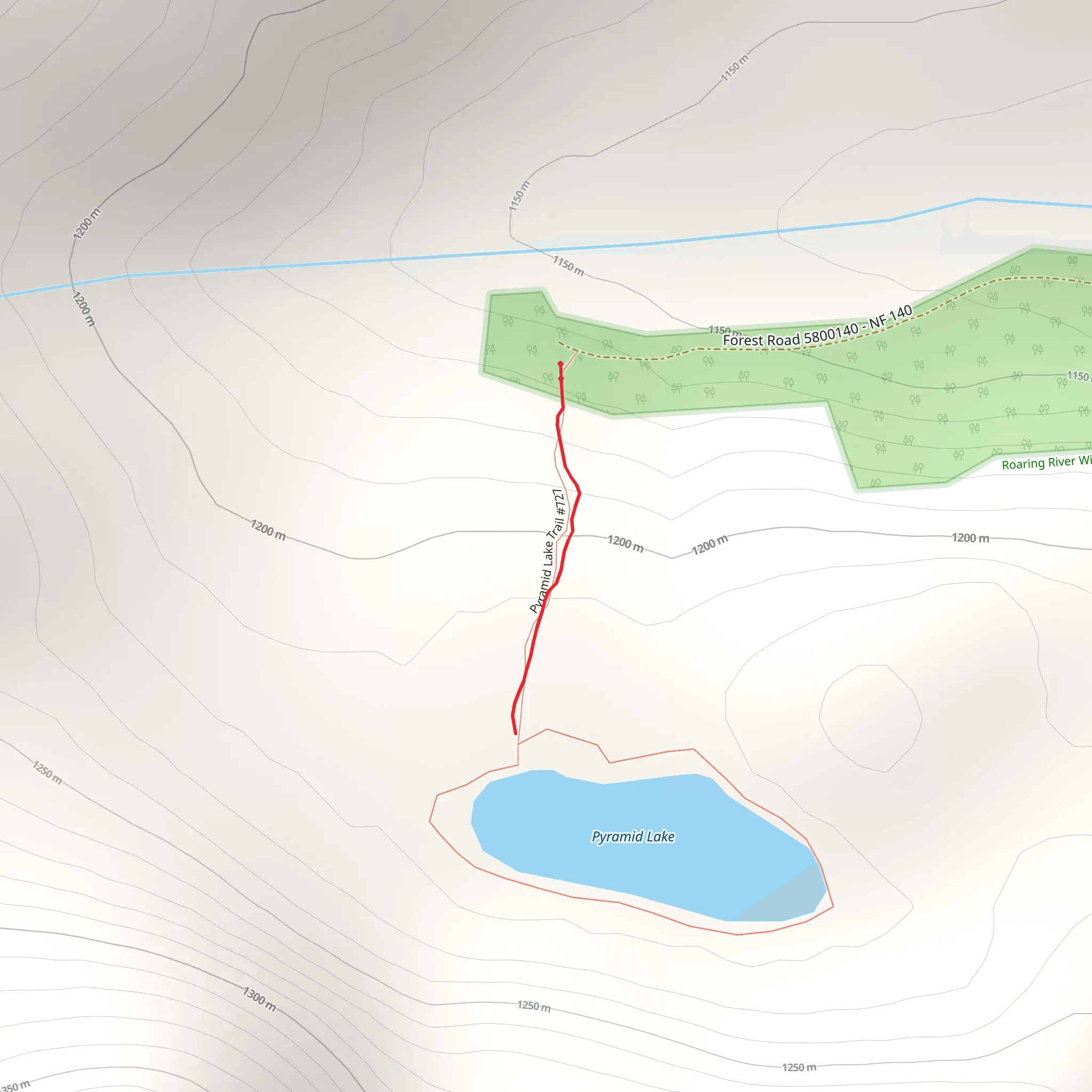 Pyramid Lake Trail mobile static map