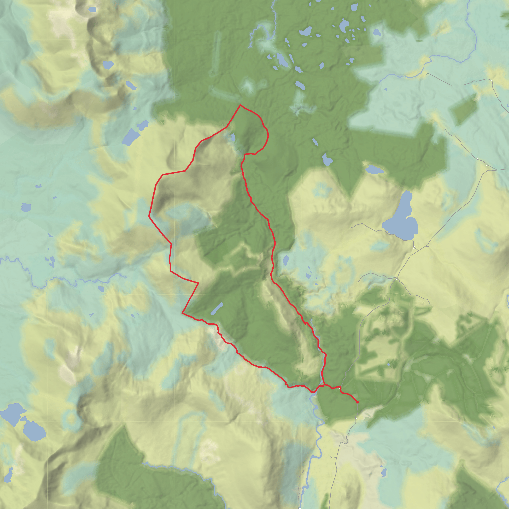 Ireland 7 summits - Nephin Beg Range - Intermediate mobile static map