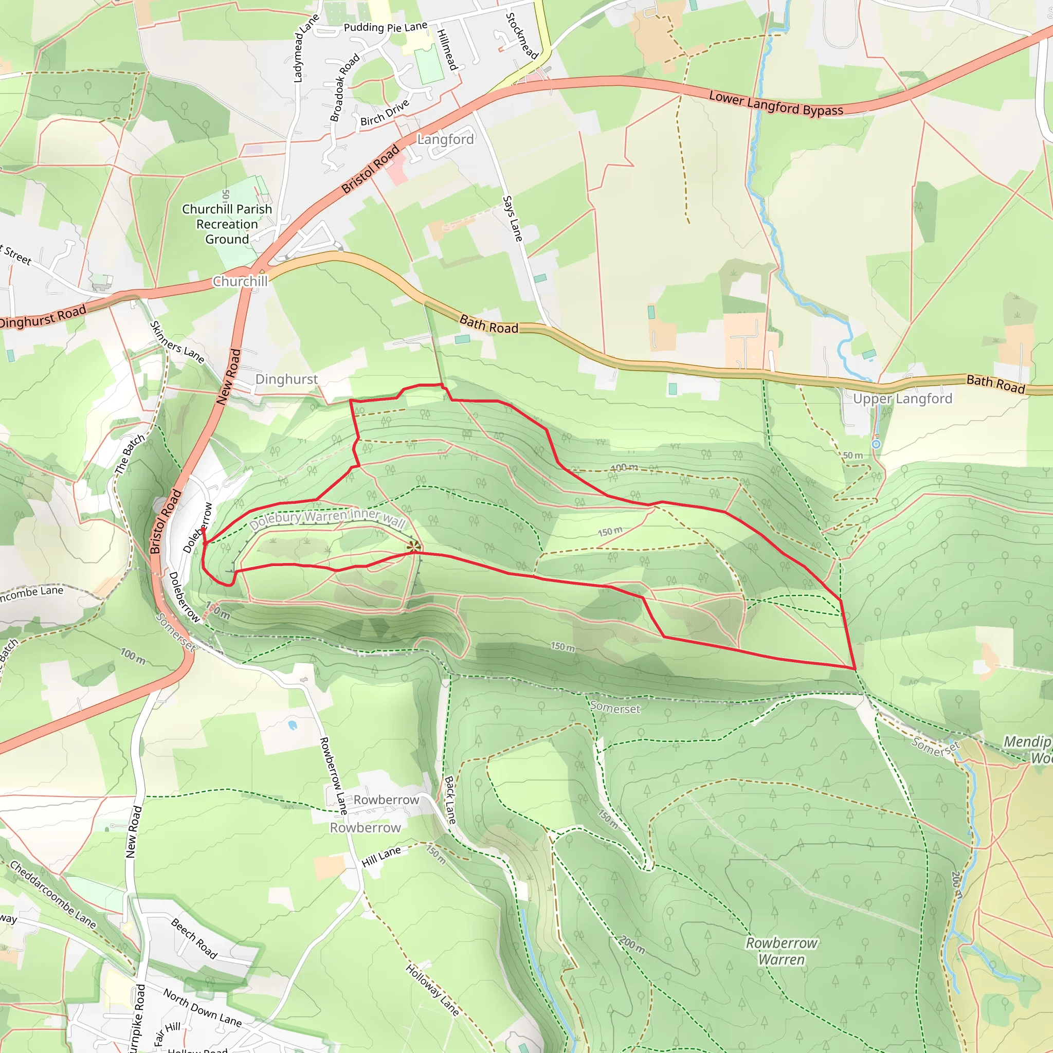 Dolebury Warren mobile static map