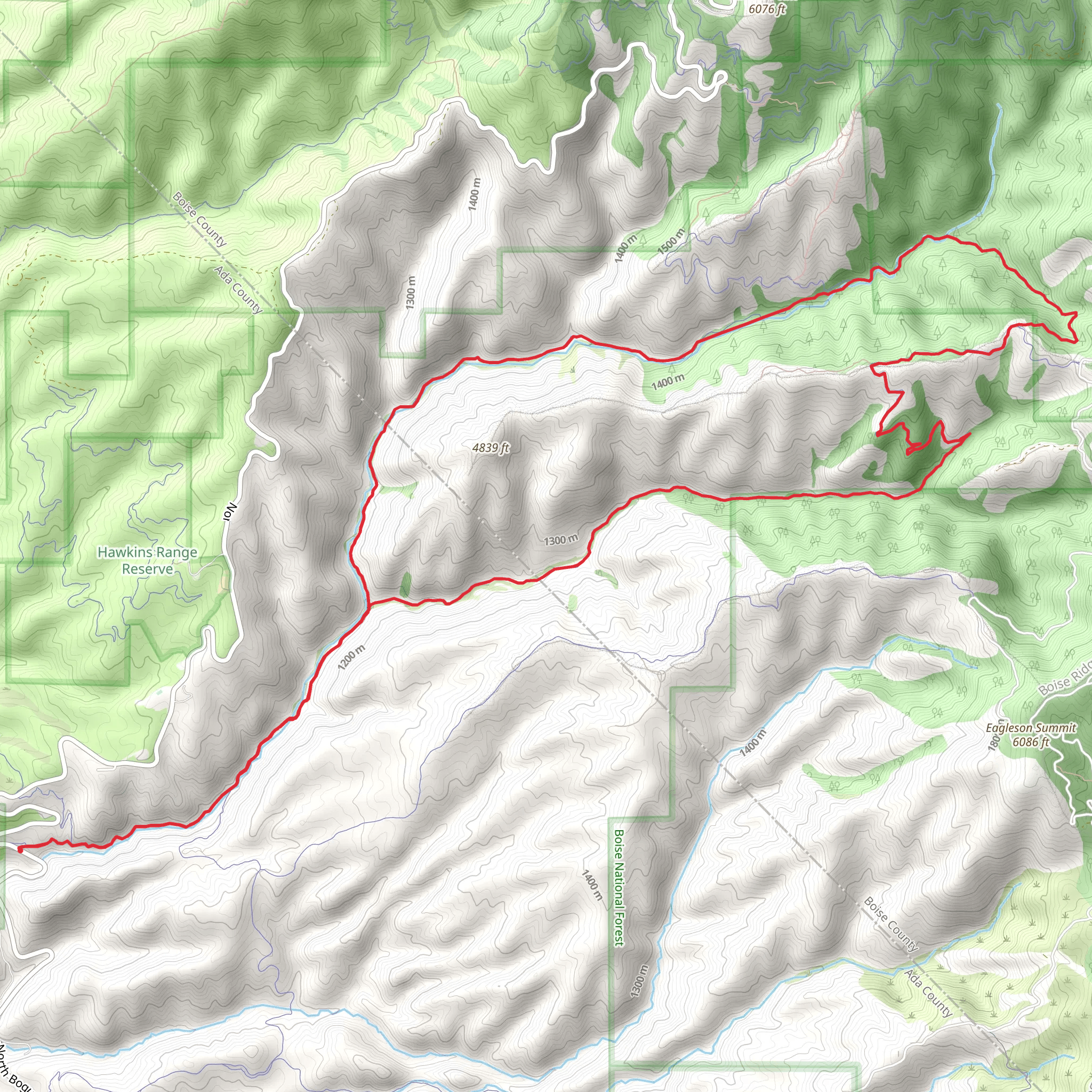 Dry Creek and Shingle Creek Loop mobile static map