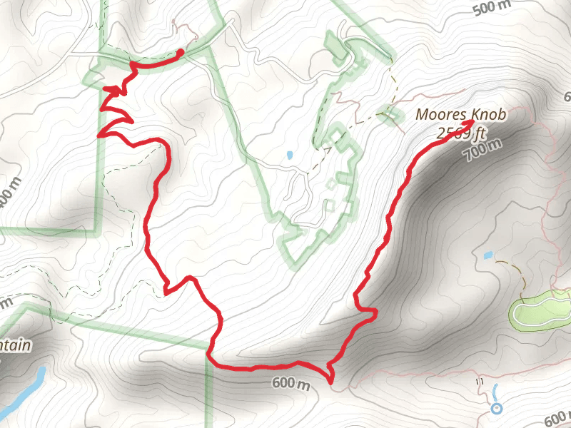 Moores Knob via Moores Wall Loop Trail