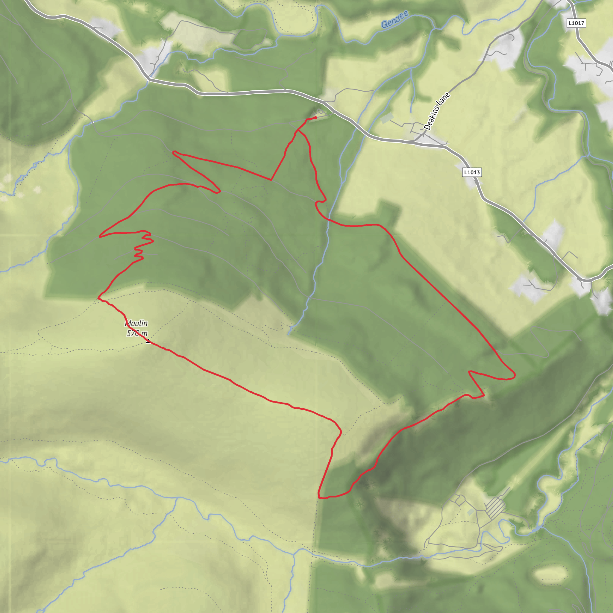 Crone Wood and Maulin Mountain mobile static map