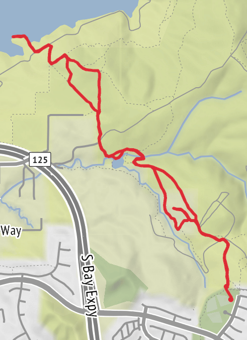 Mother Miguel to Sweetwater Lake mobile static map