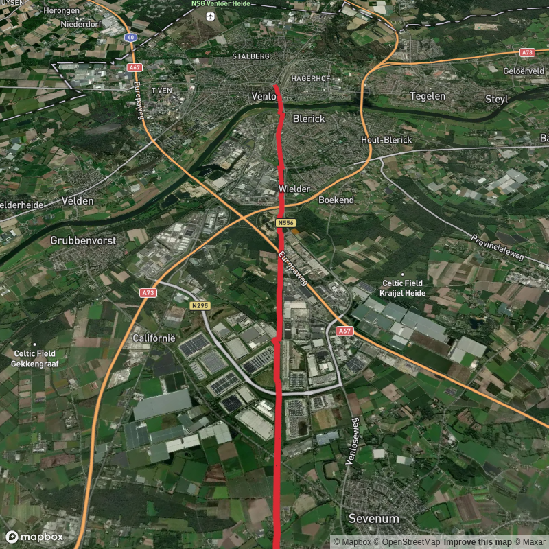 Horst Sevenum to Venlo via Eindhovense Weg