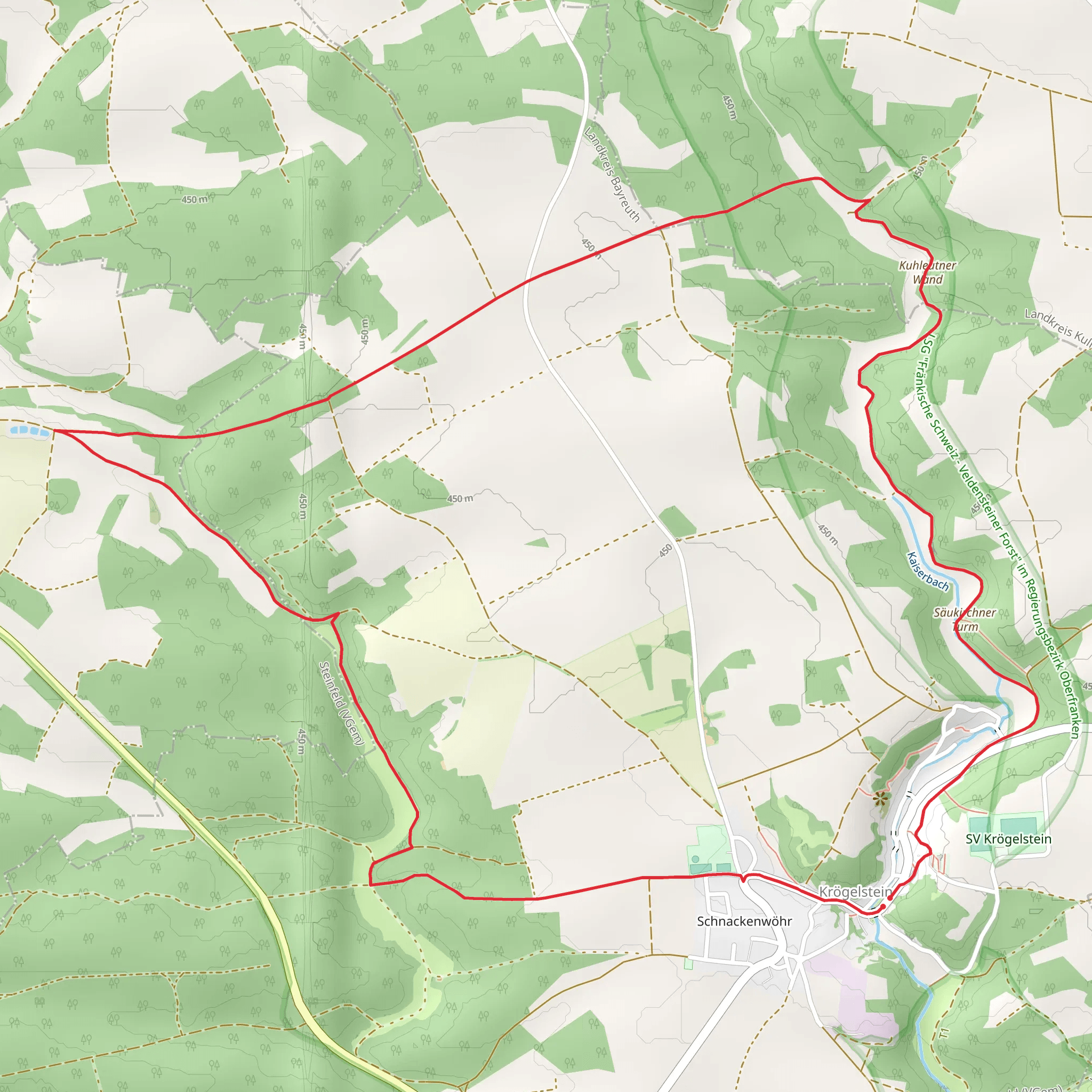 Krögelstein Loop mobile static map