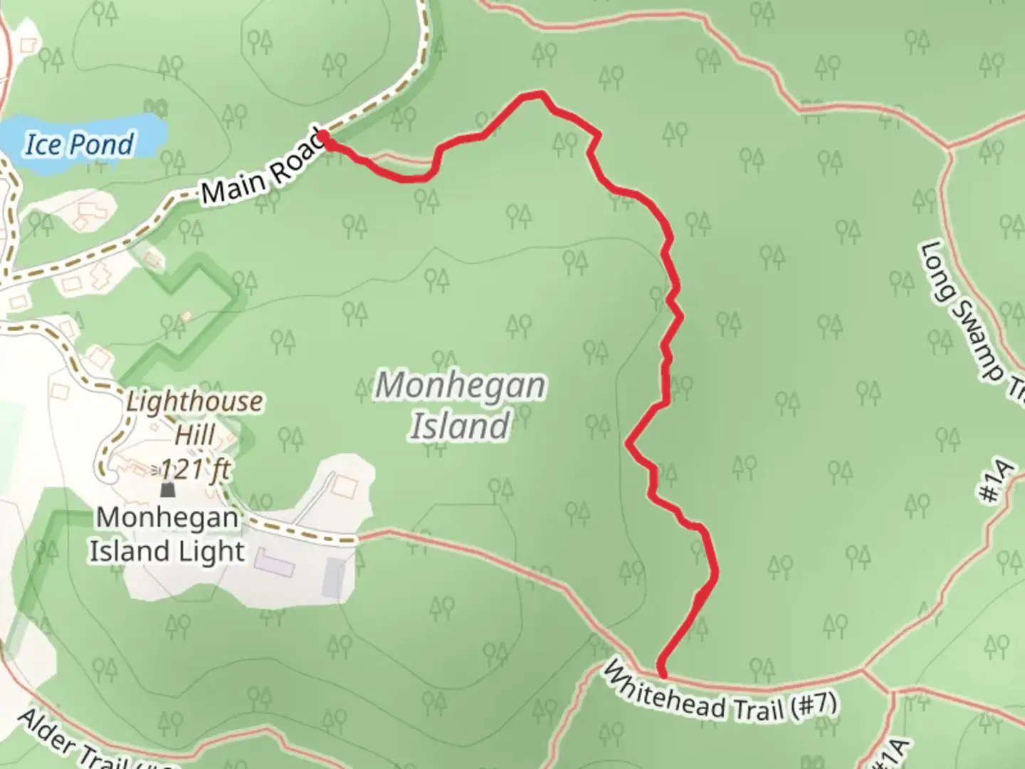 An image depicting the trail Burnt Head Trail and its surrounding area.