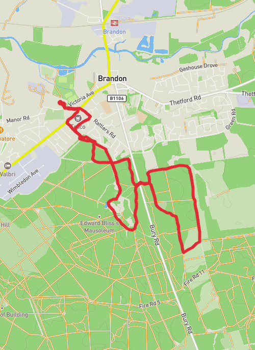 Hike on 4.7 mile Hike from Brandon leisure mobile static map