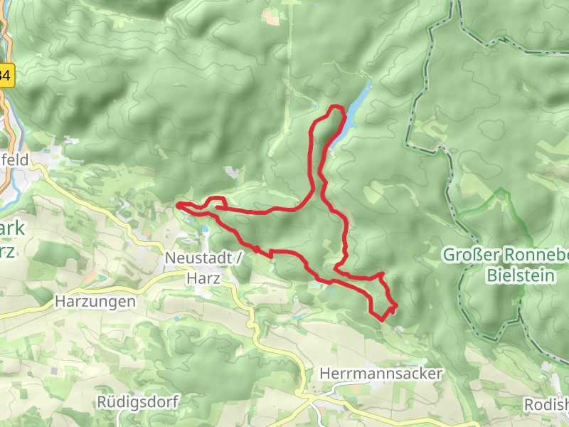 Harzklub Weg and Rotes Kreuz