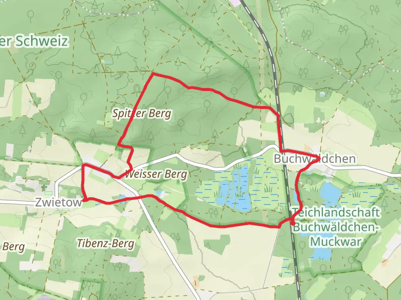 Buchwäldchen and Weißag Loop via Mittelteichgruppe