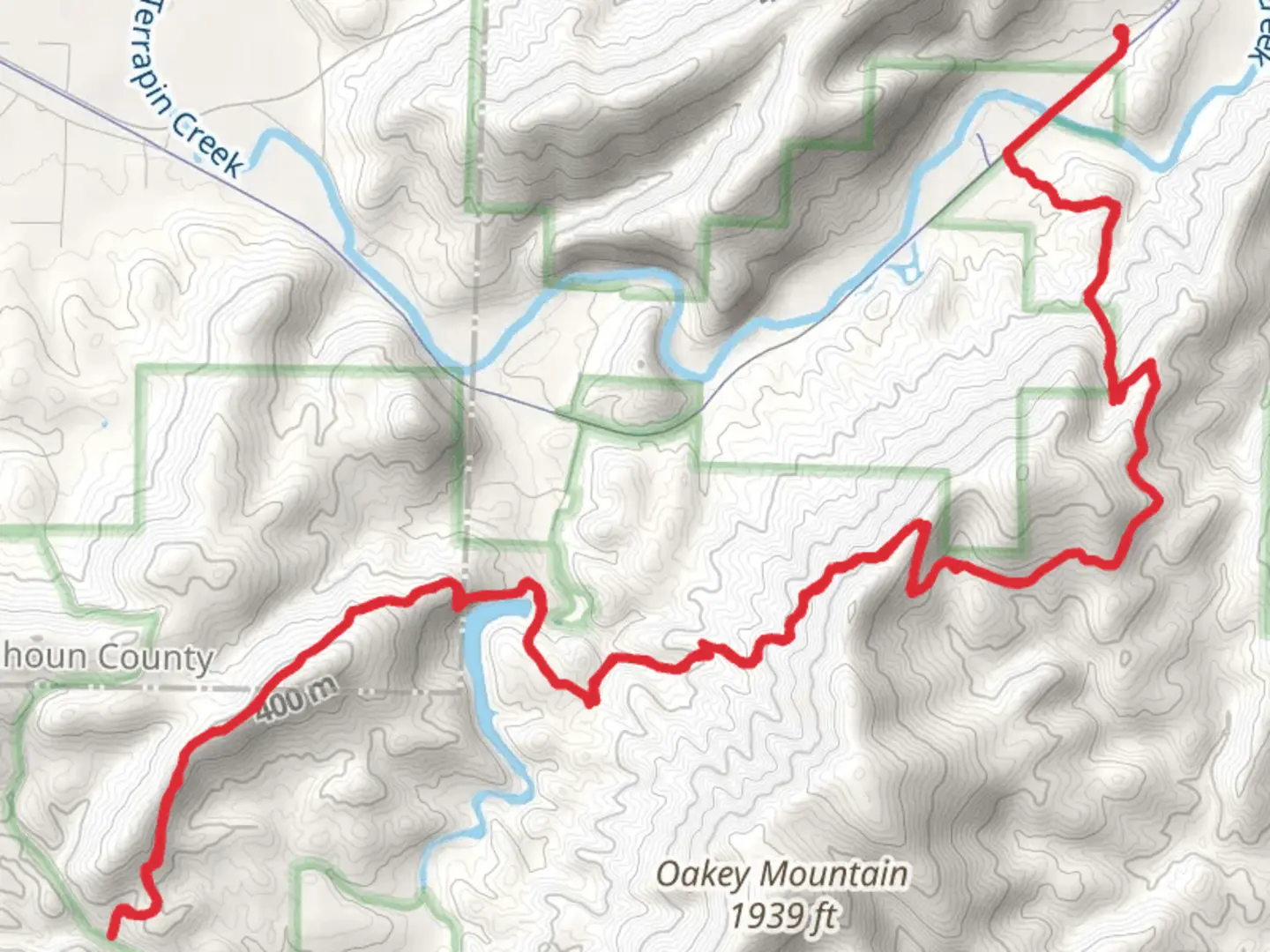 An image depicting the trail Chief Ladiga and Pinhoti Trail and its surrounding area.