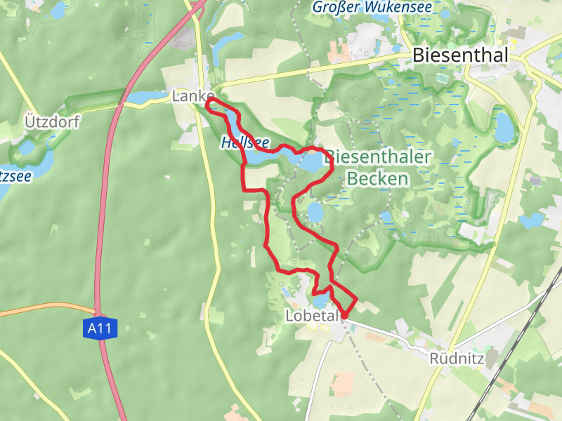 Mechesee and Hellsee via 66 Seen Wanderweg