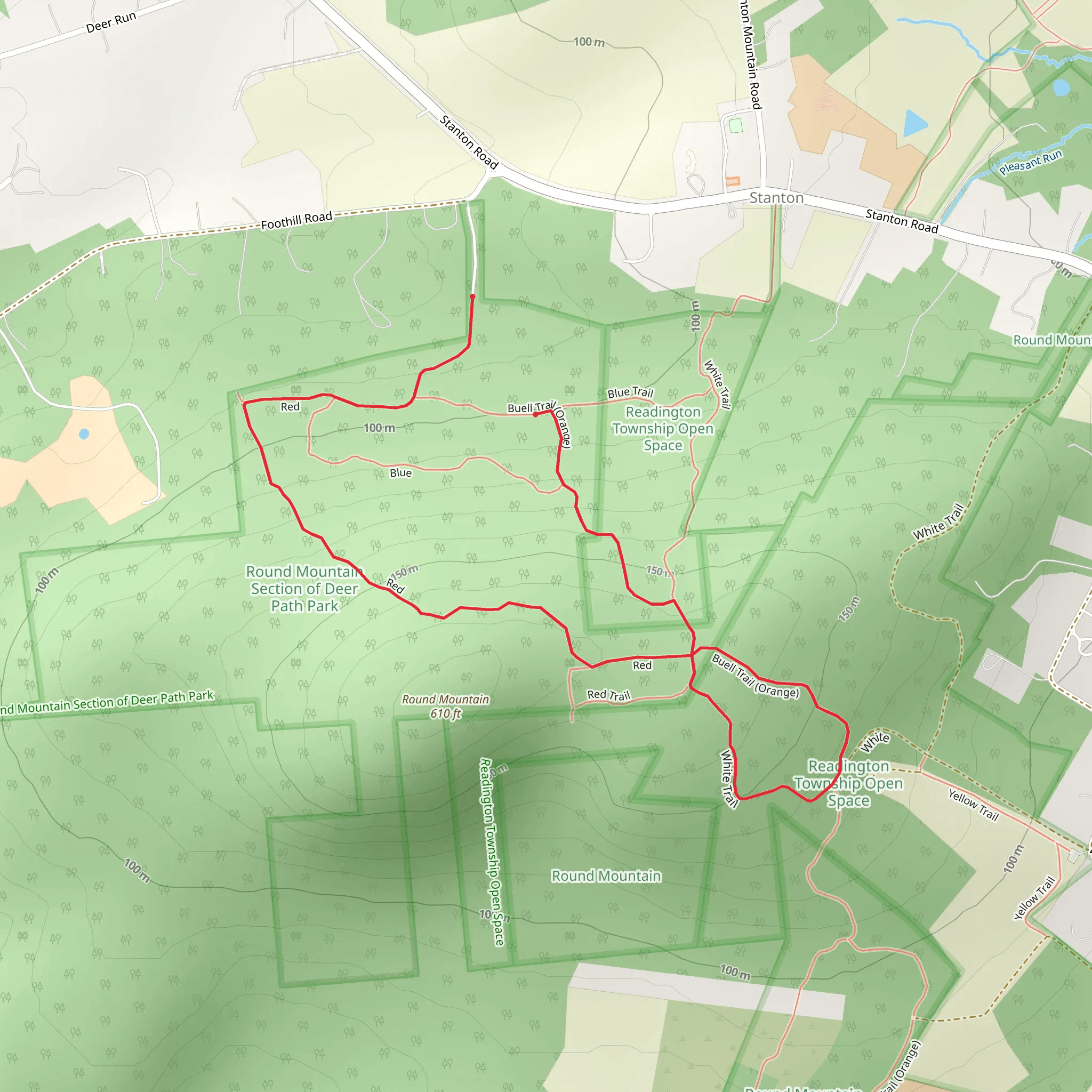 Red and Buell Loop Trail mobile static map