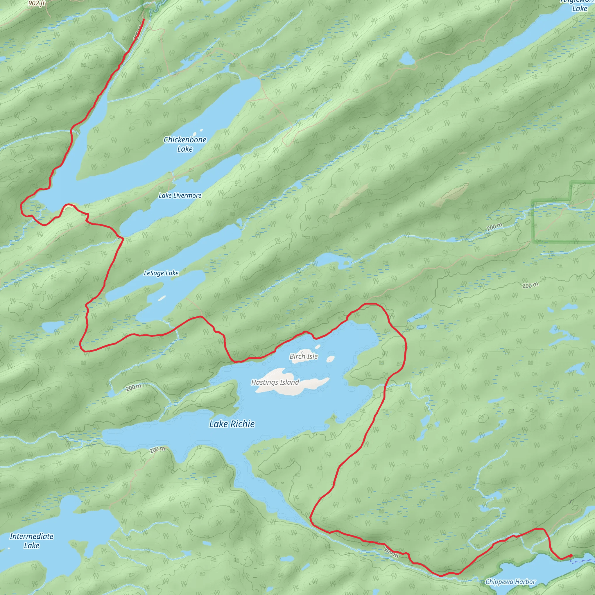 Indian Portage Trail mobile static map
