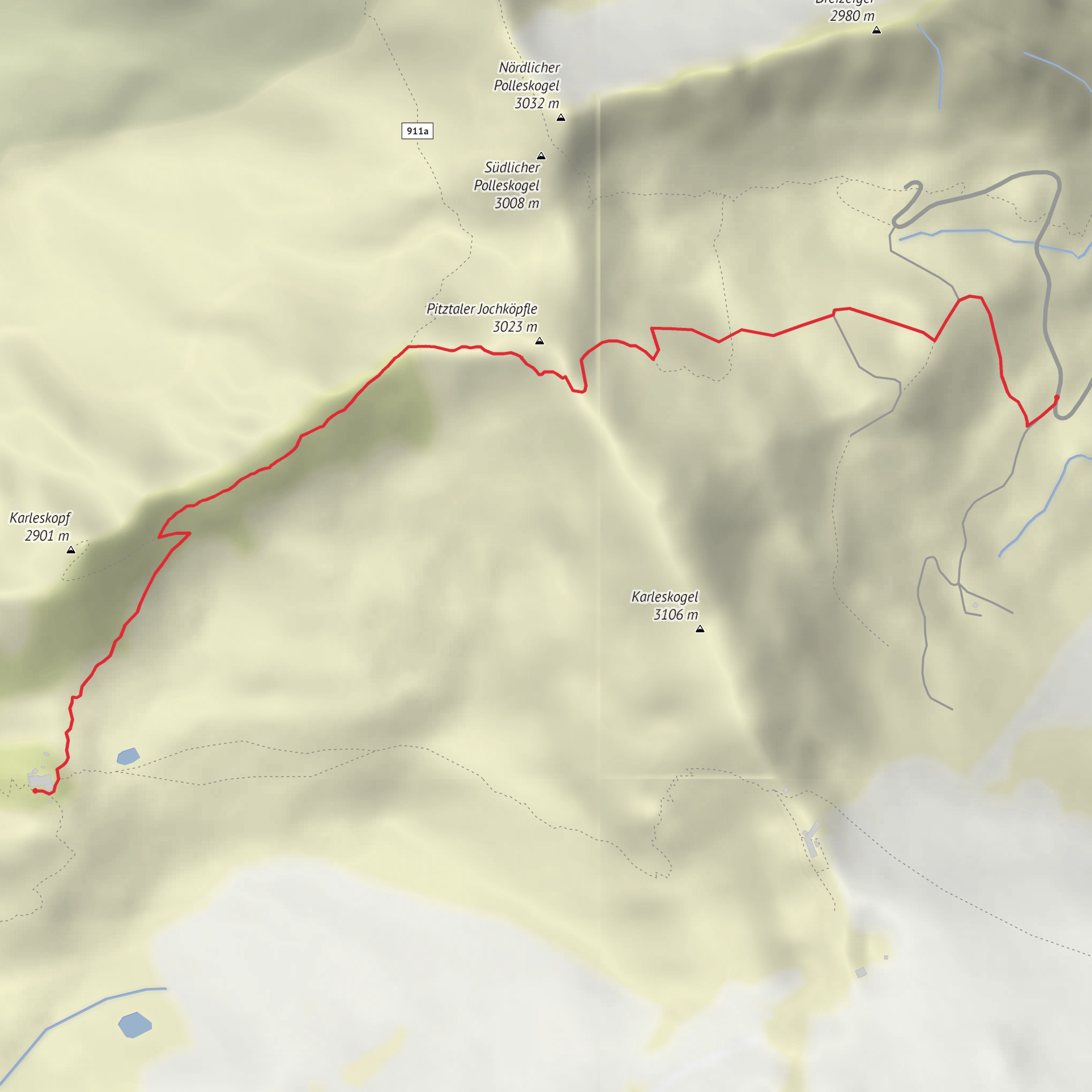 Hike from Plangeroß mobile static map