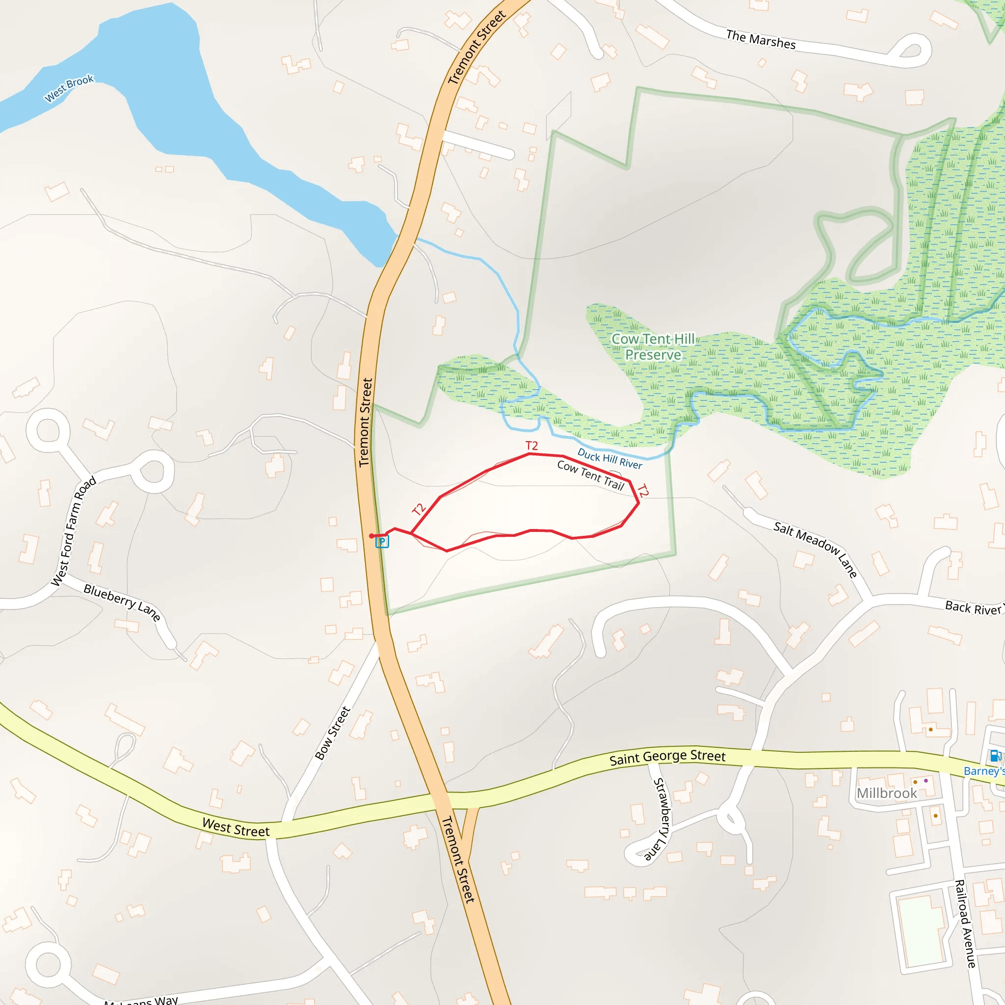 Wildlands Trust - Cow Tent Trail mobile static map