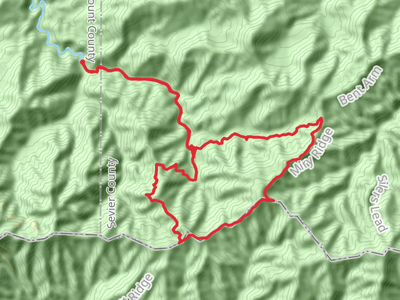 Ben Parton Lookout, Cold Spring Knob, Hemlock knob and Mount Davis via Middle Prong Trail
