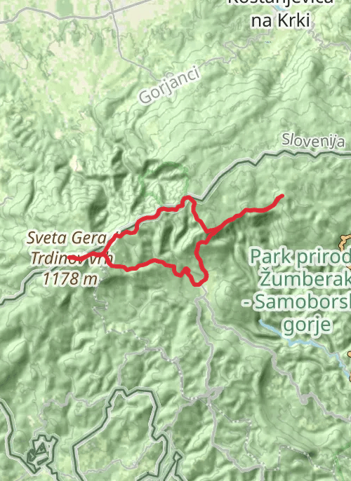 Hike on Sveta Gera mobile static map