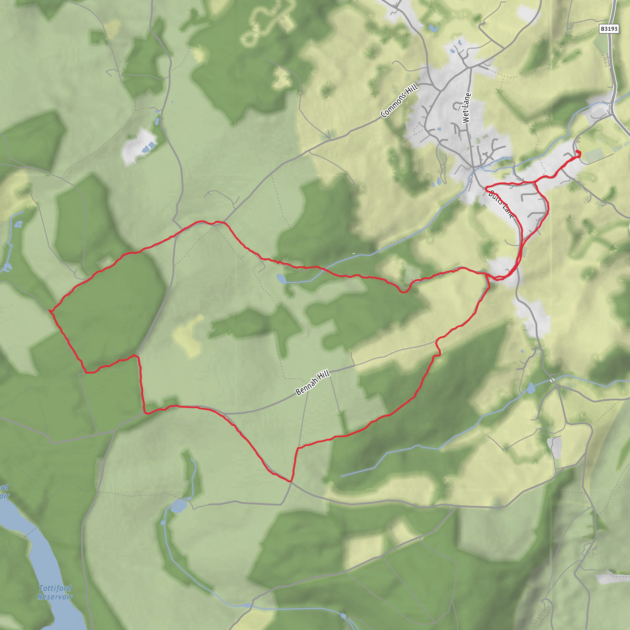 Christow Loop mobile static map