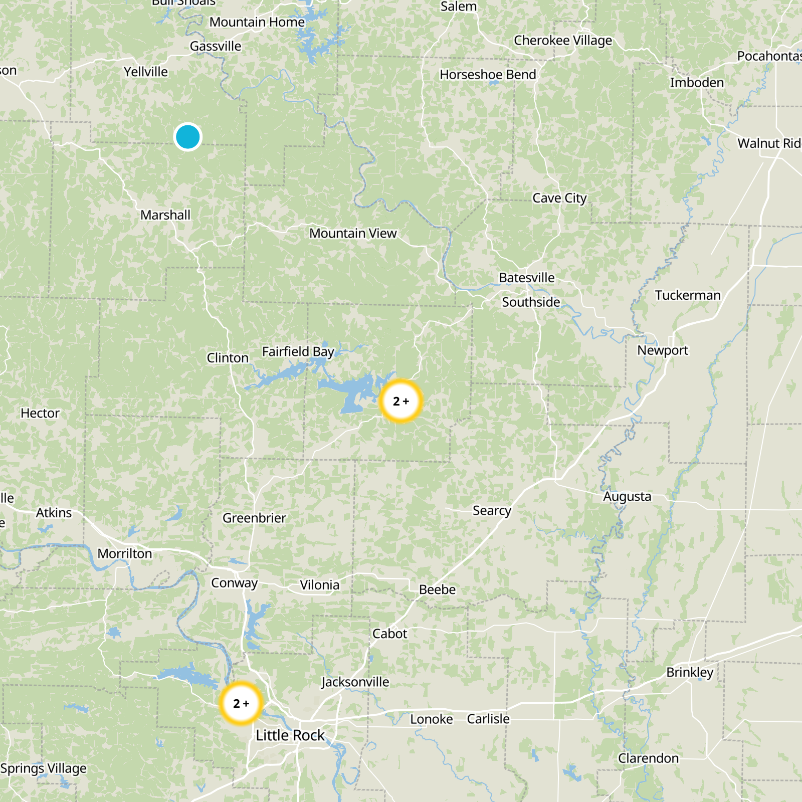 Cleburne County Static Map