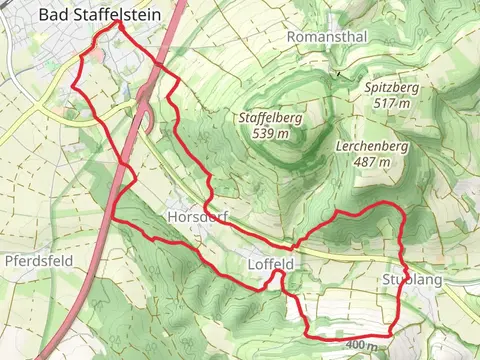 Keltenweg D, Gelbe Strecke and Stublanger Rundweg