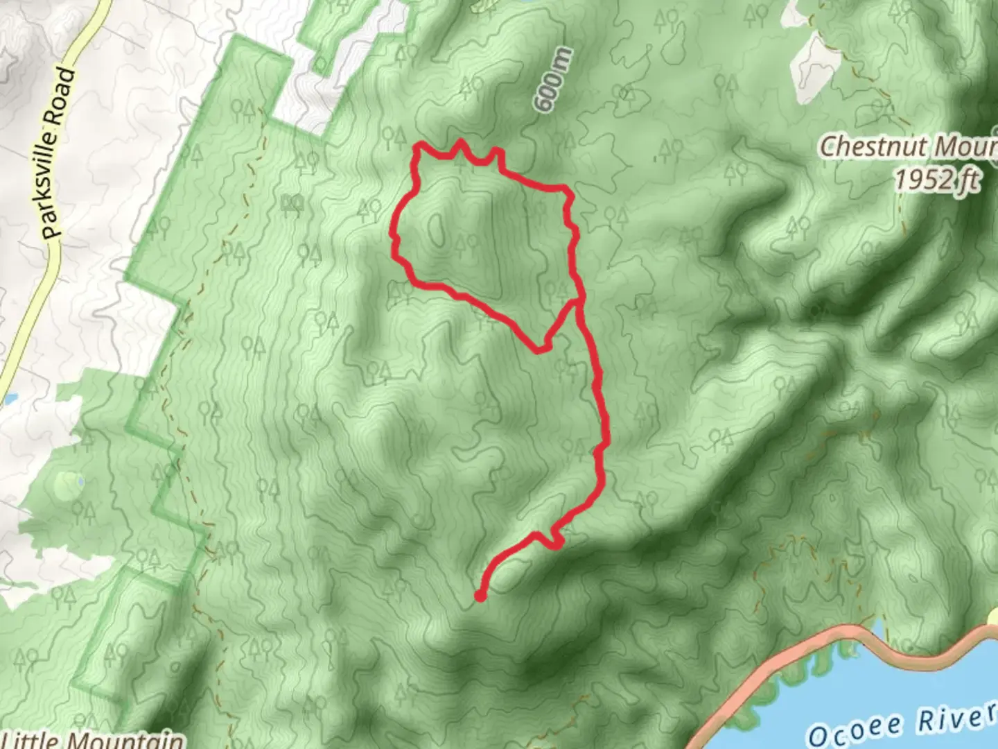 An image depicting the trail Silk Rock Hancock Loop and its surrounding area.