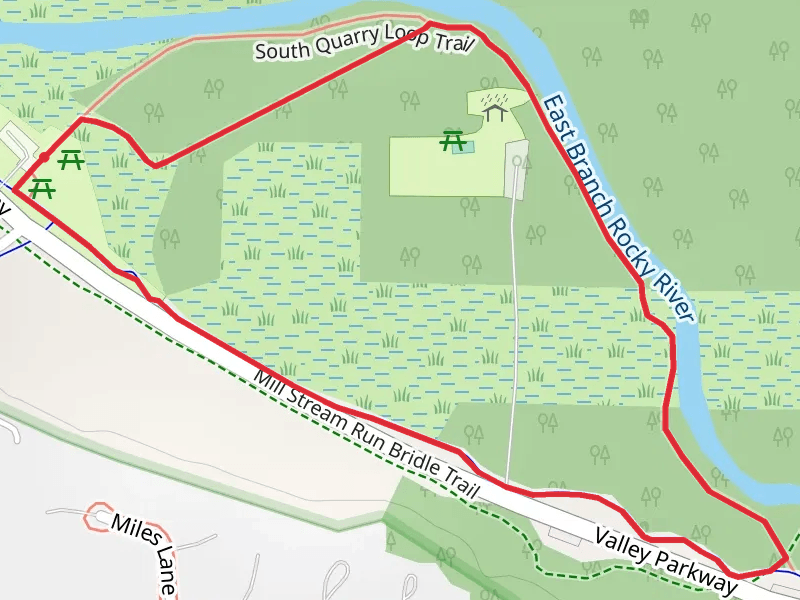 Valley Parkway Loop via East Branch Rocky River
