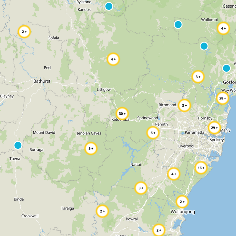 Blue Mountains Static Map