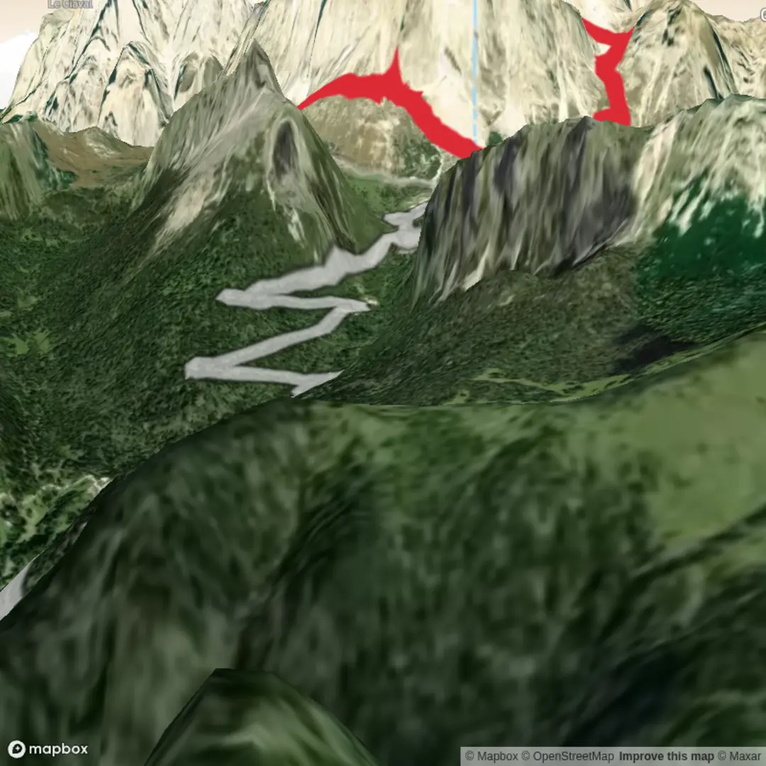 An image depicting the trail Hike 11- Passo_Valparola__Forcella_Lagazuoi__Rifugio_Scotoni and its surrounding area.