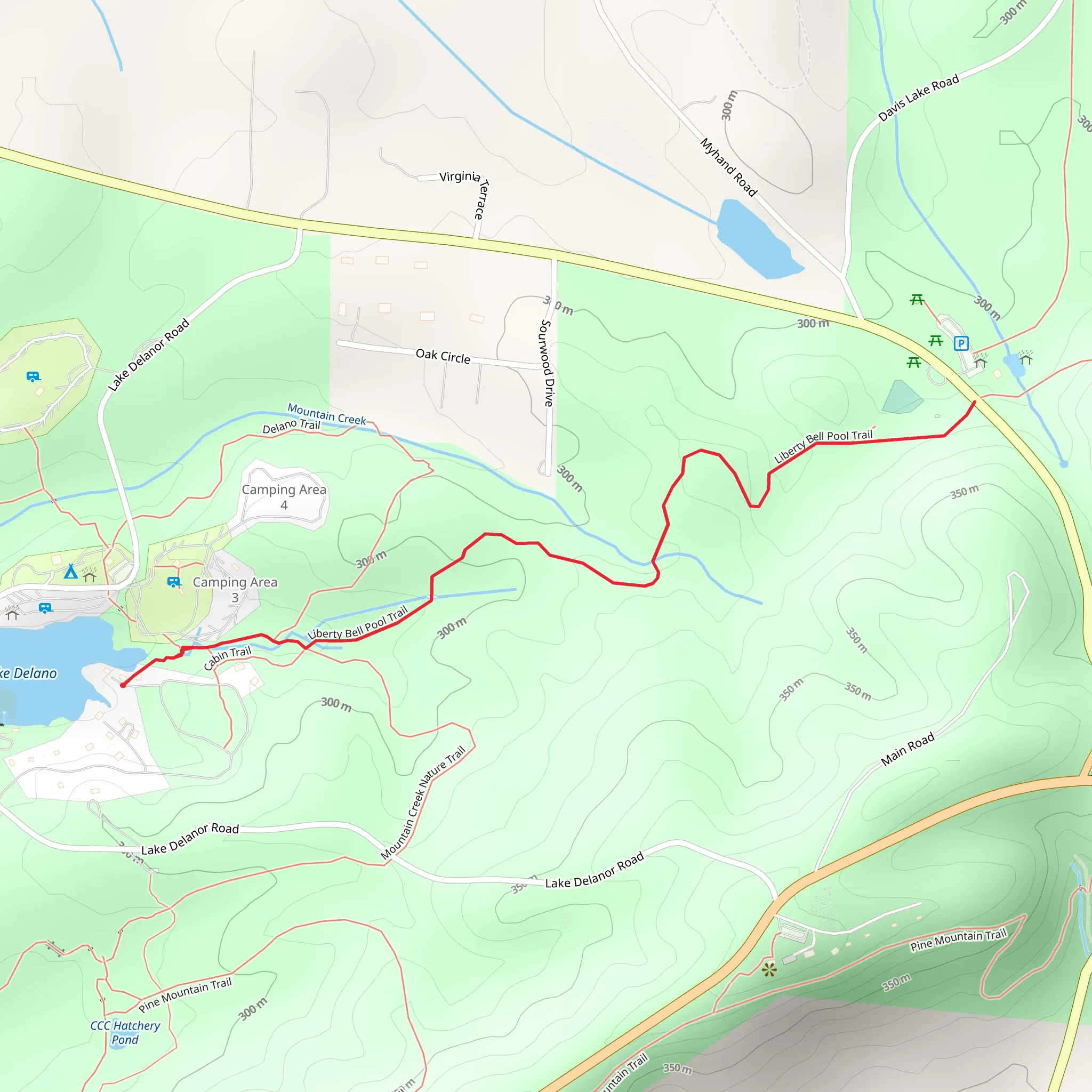 Liberty Bell Pool Trail mobile static map