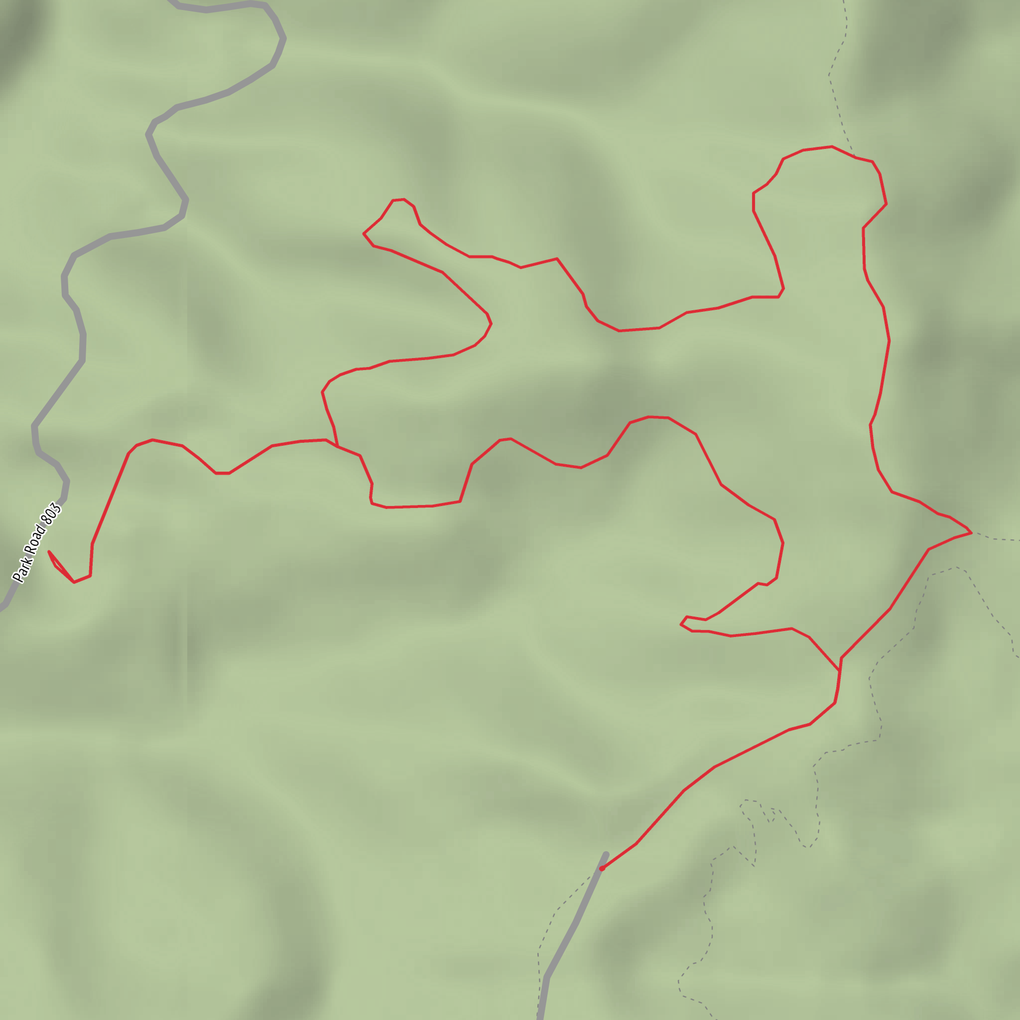 Horsepen Knob Trail mobile static map