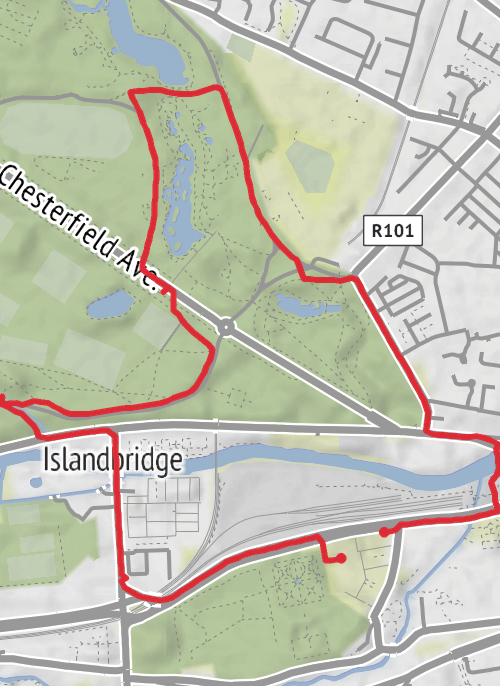 Hike from Dublin mobile static map