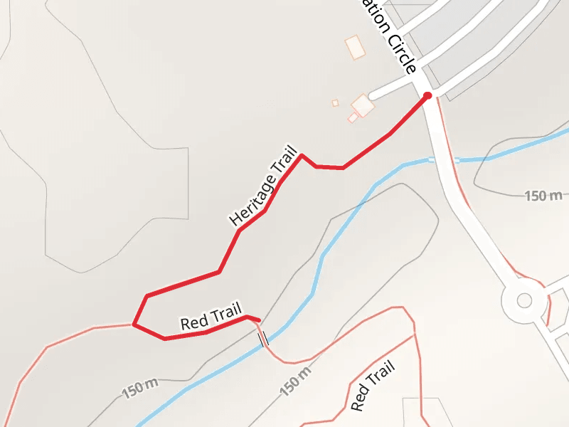Flag Branch via Heritage Trail and Red Trail