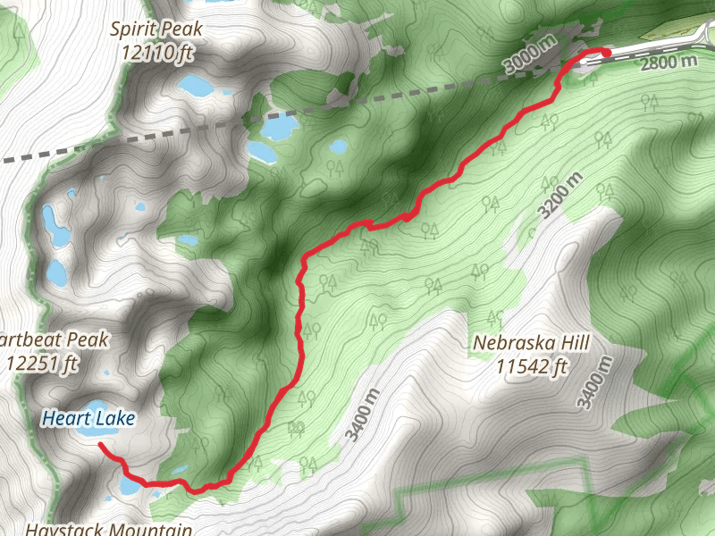 Heart Lake and Rogers Pass Lake via South Boulder Creek Trail