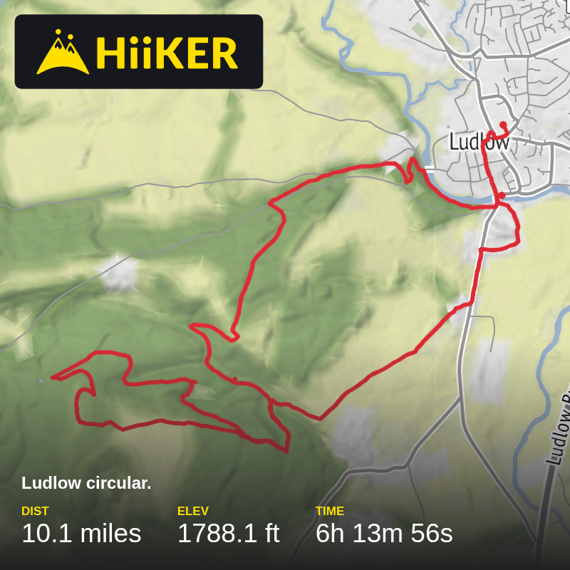 A map preview of the recording Ludlow circular. .