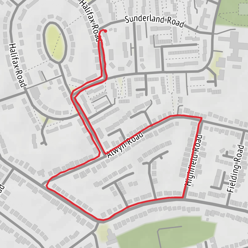 A map preview of the recording Windsor and Maidenhead Walking.