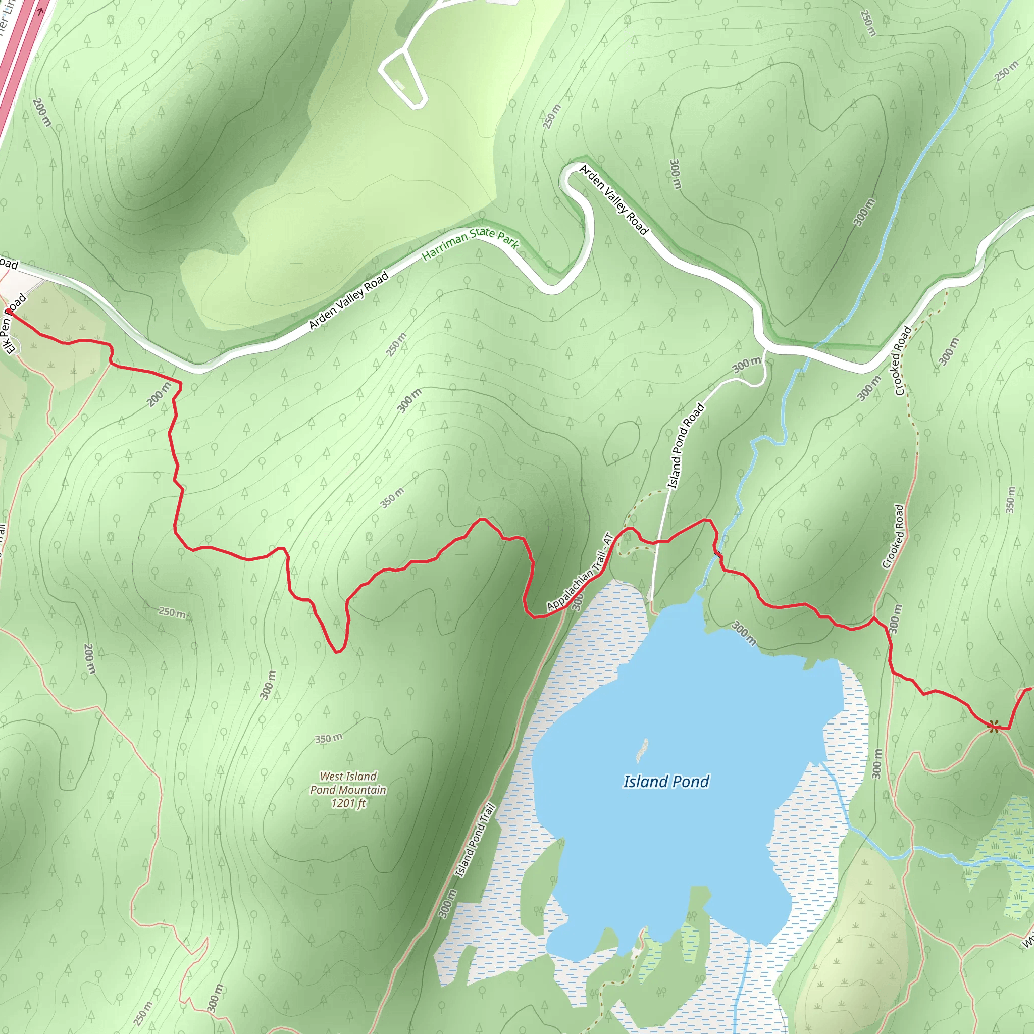 Island Pond from Elk Pen Road mobile static map