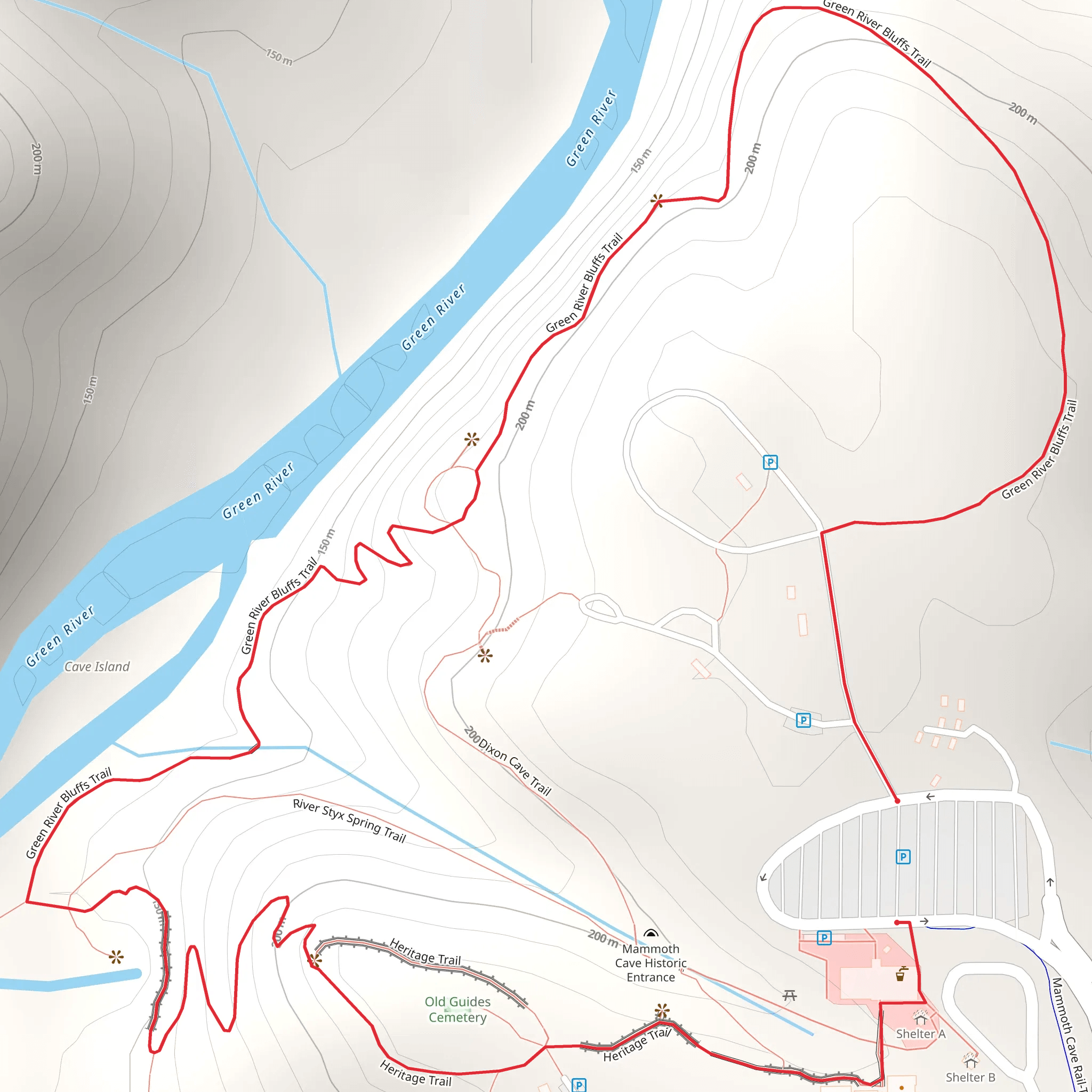 Green River Bluffs - Heritage Loop Trail mobile static map