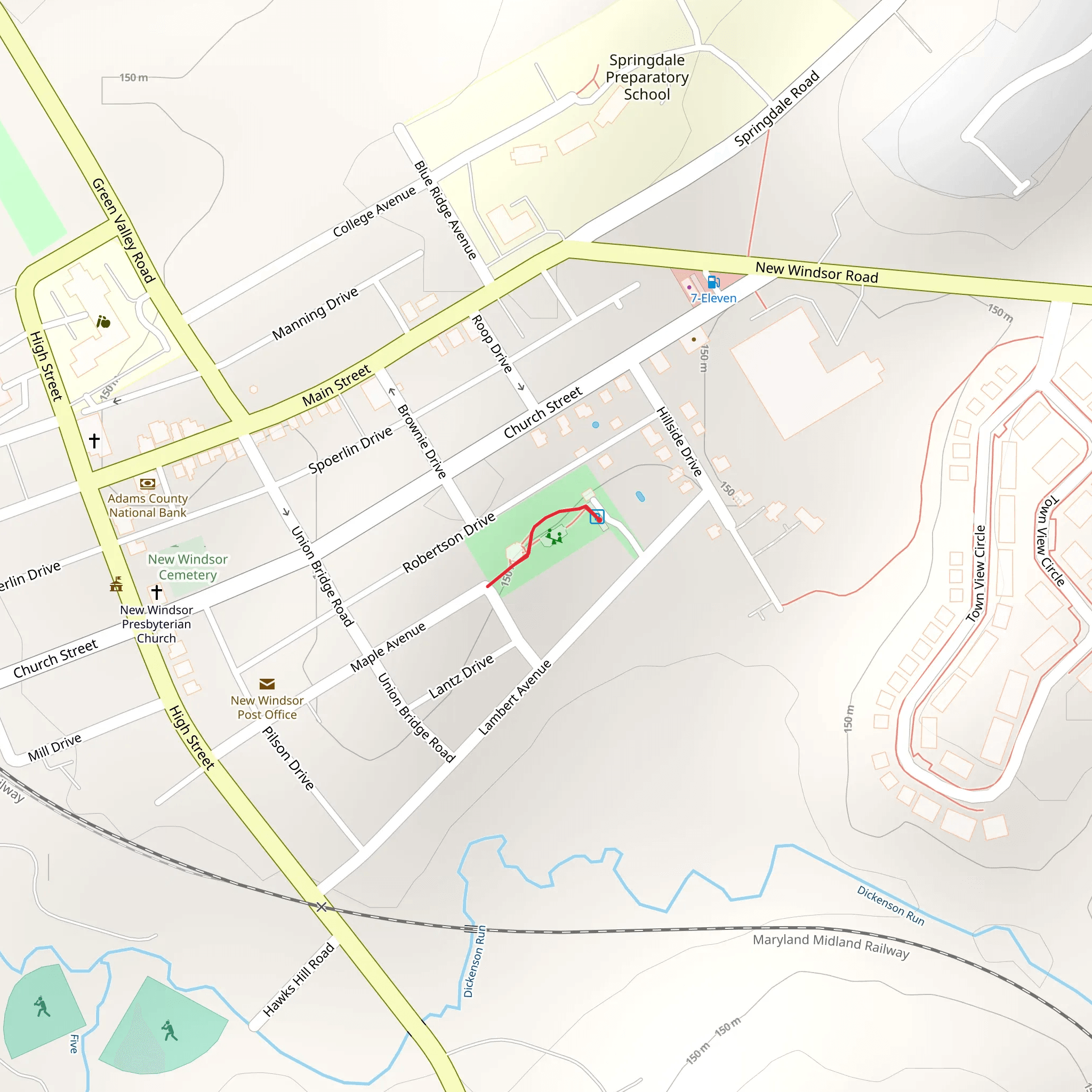 Lions Park Walk mobile static map